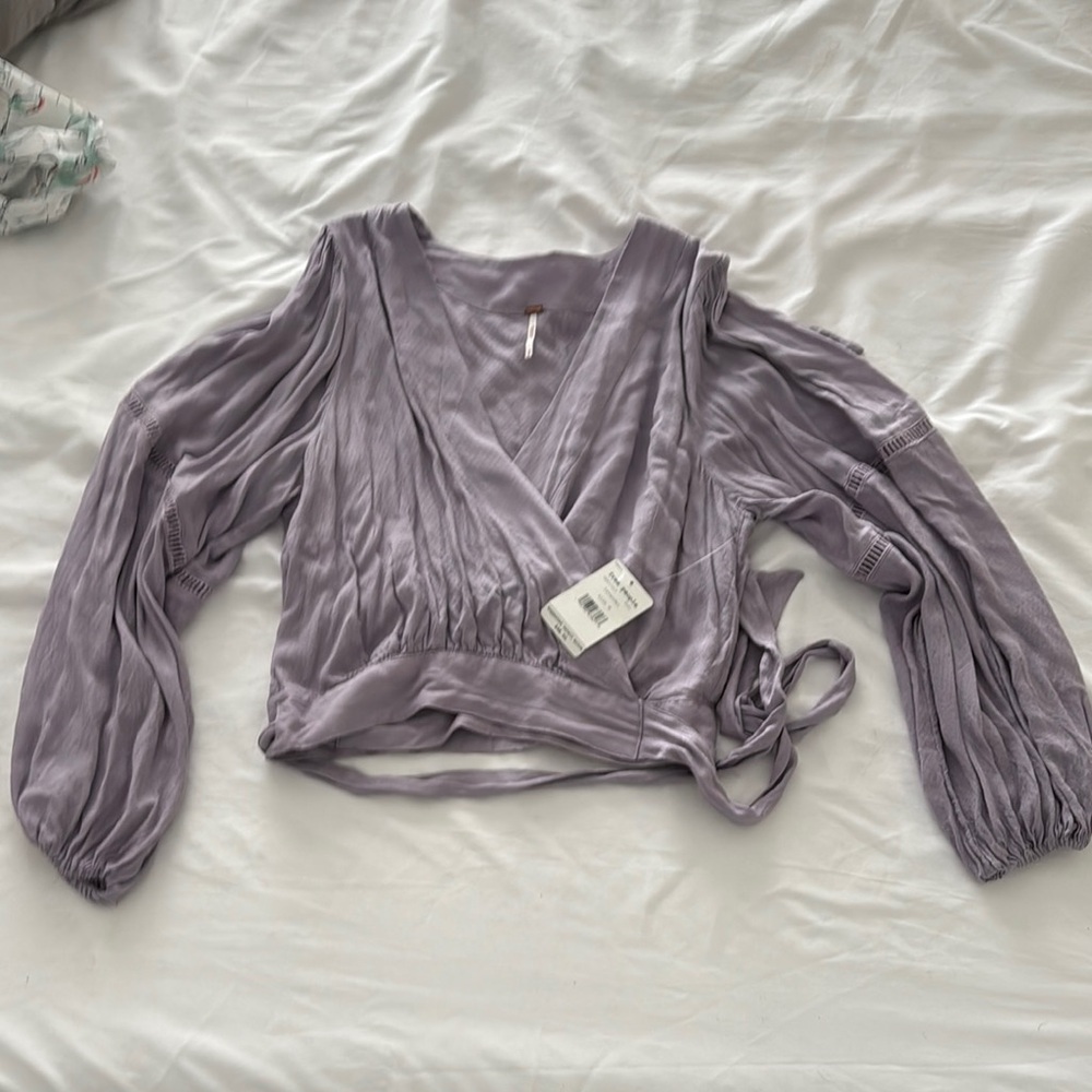 Elegant Lavender Wrap Top